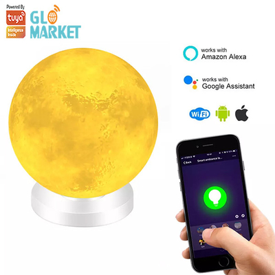 Magnetic Floating Smart WiFi LED Light 3D Printing Moonlight Dekorasi Ruang Tamu